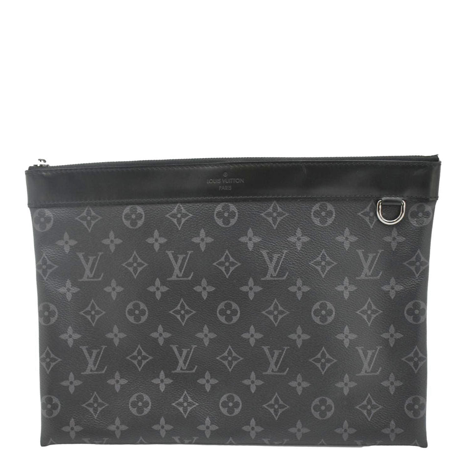 Louis Vuitton Monogram Eclipse Pouch Clutch Bag Black