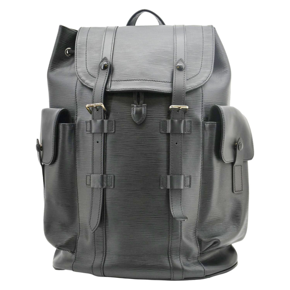 Louis Vuitton Christopher Epi Leather Backpack Bag Black
