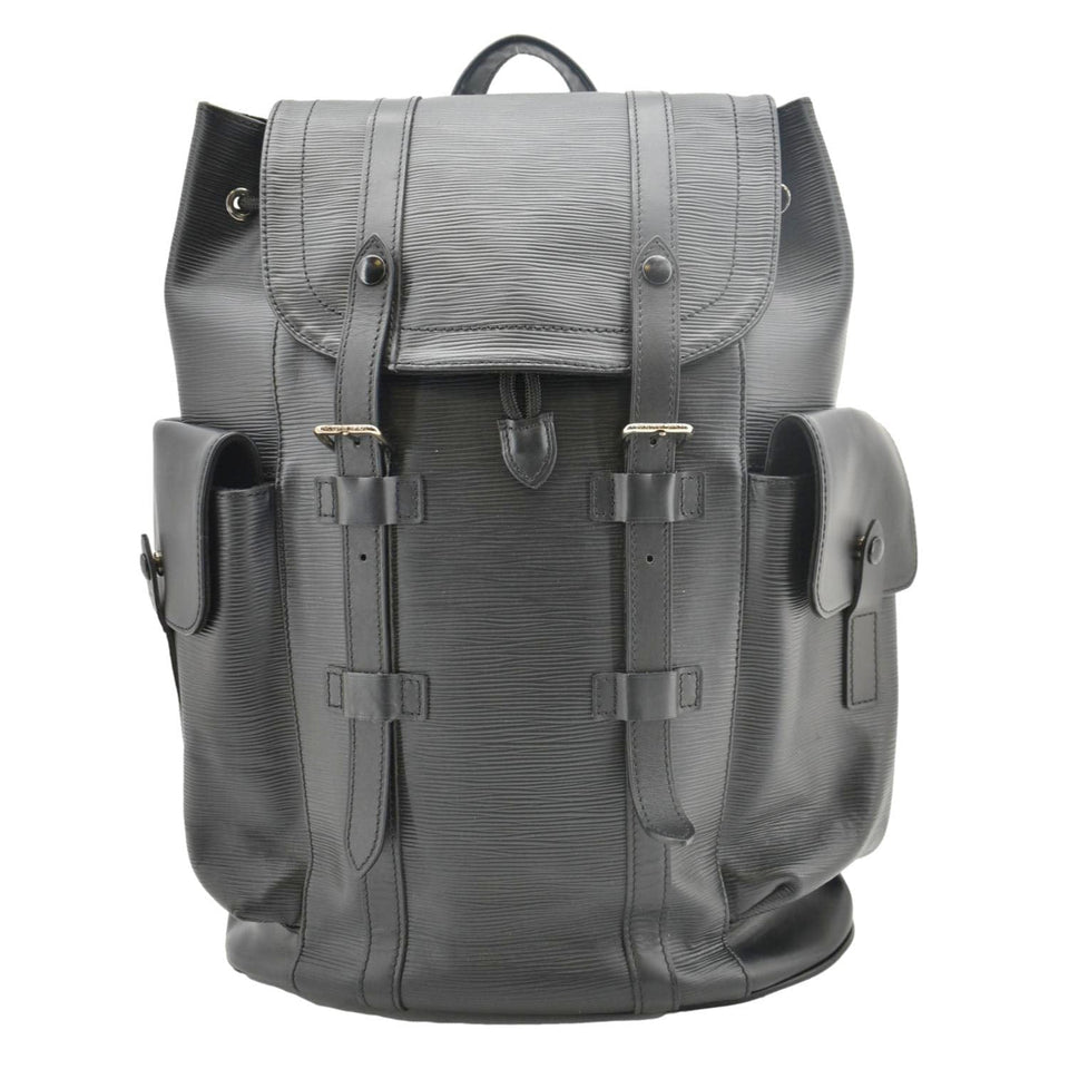 Louis Vuitton Christopher Epi Leather Backpack Bag Black
