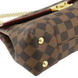 Louis Vuitton Caissa Chain Damier Ebene Clutch Shoulder Bag Brown