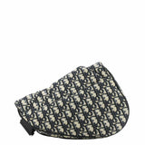 Christian Dior Saddle Oblique Jacquard Belt Crossbody Bag Navy Blue