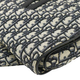 Christian Dior Saddle Oblique Jacquard Belt Crossbody Bag Navy Blue