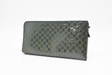 Gucci Long Zippy Wallet in Green Patent Guccissima Leather