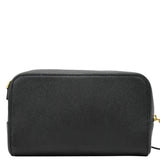 Christian Dior Caro Grained Leather Double Pouch Crossbody Bag Black