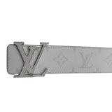 Louis Vuitton  LV Initiales Taiga Monogram Canvas Mens Belt White Size 95/38