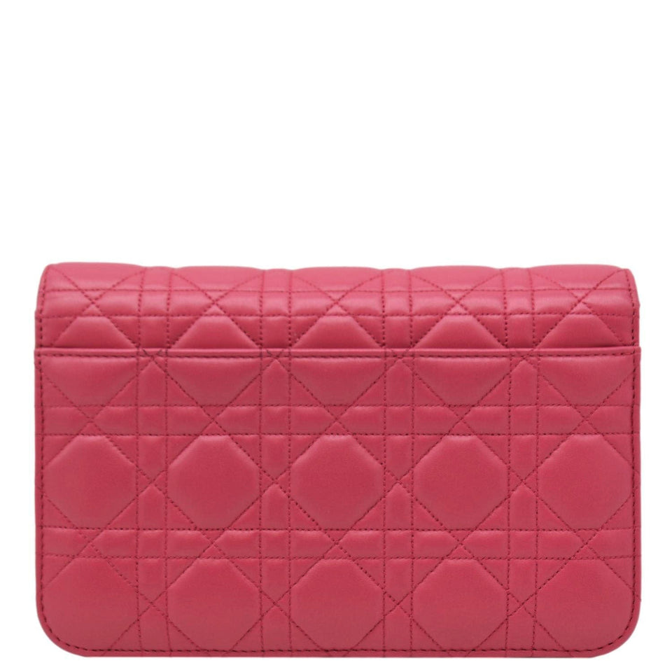 Christian Dior Miss Dior Promenade Cannage Quilted Leather Crossbody Bag Fuchsia