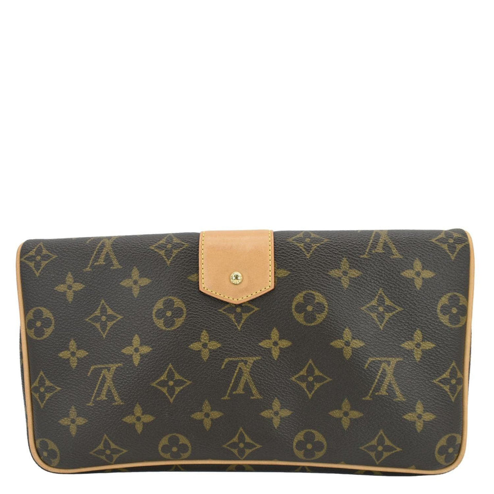 Louis Vuitton Sofia Coppola Monogram Canvas Clutch Brown