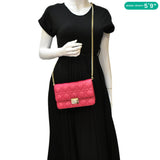 Christian Dior Miss Dior Promenade Cannage Quilted Leather Crossbody Bag Fuchsia