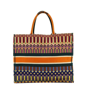Christian Dior Book Large Canvas Tote Multicolor