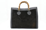 Gucci Large Diana Tote in Black Suede