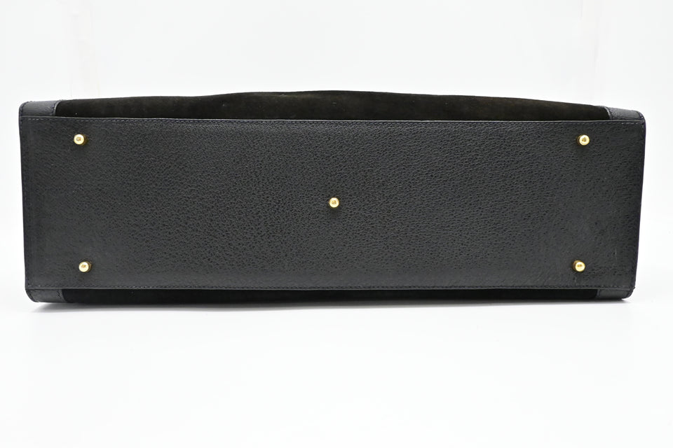 Gucci Large Diana Tote in Black Suede