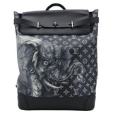 Louis Vuitton Steamer Savane Monogram Chapman Canvas Backpack Bag Navy Blue