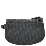 Christian Dior Saddle Oblique Jacquard Crossbody Bag Black
