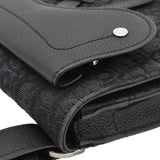 Christian Dior Saddle Oblique Jacquard Crossbody Bag Black