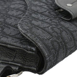 Christian Dior Saddle Oblique Jacquard Crossbody Bag Black