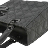 Christian Dior Lady Dior Ultra Matte Cannage Calfskin Leather Shoulder Bag Black