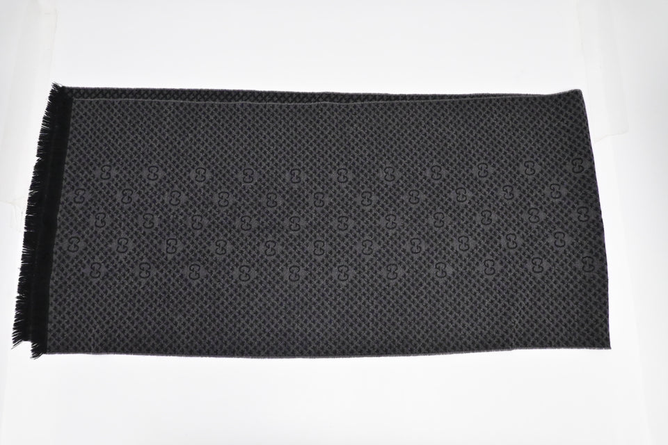 Gucci Scarf in Black & Gray Wool
