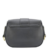 Christian Dior D Fence Calfskin Leather Saddle Bag Black
