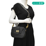 Christian Dior D Fence Calfskin Leather Saddle Bag Black
