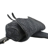 Christian Dior Saddle Oblique Jacquard Crossbody Bag Black