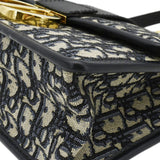 Christian Dior 30 Montaigne Oblique Jacquard Crossbody Clutch Bag Blue