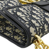 Christian Dior 30 Montaigne Oblique Jacquard Crossbody Clutch Bag Blue