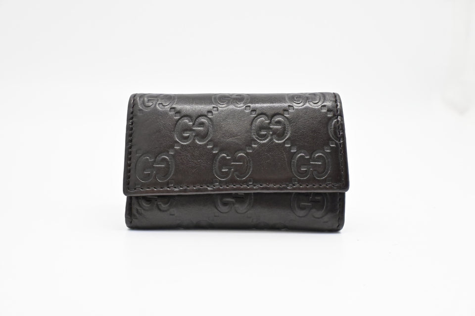 Gucci 6 Key Case in Brown Guccissima Leather
