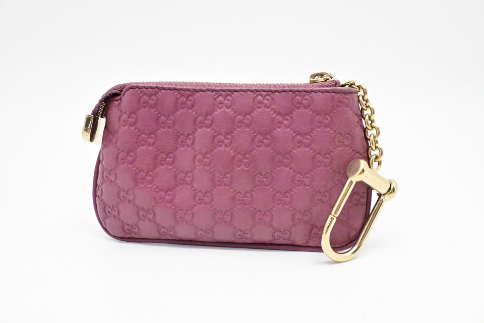 Gucci Key Case in Pink MicroGuccissima Leather