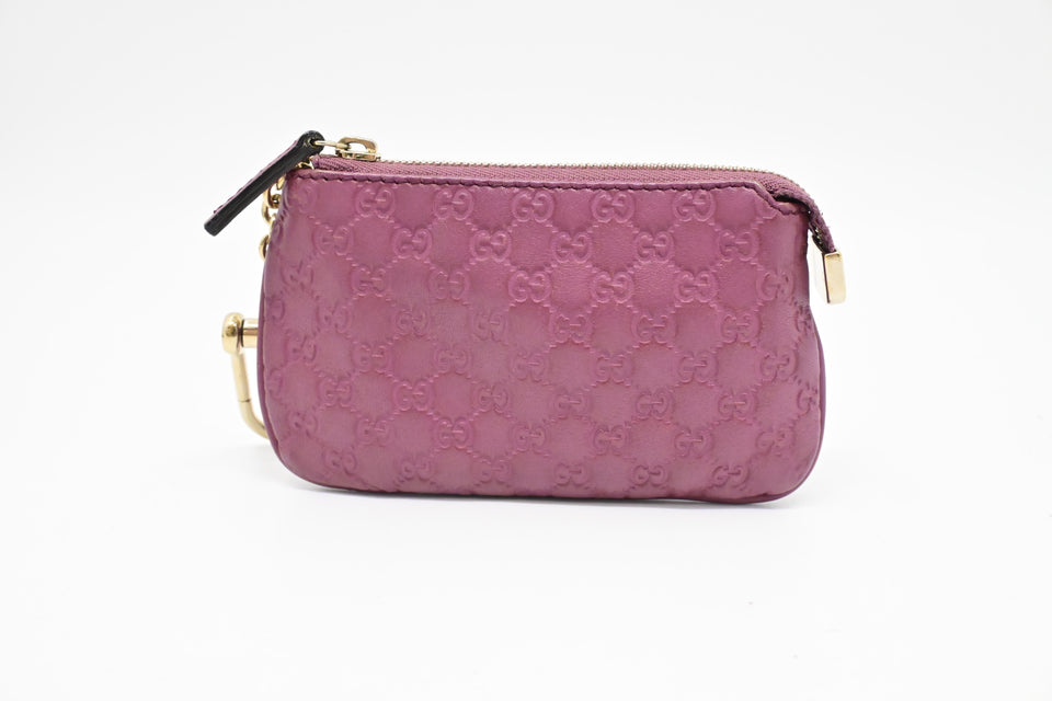 Gucci Key Case in Pink MicroGuccissima Leather