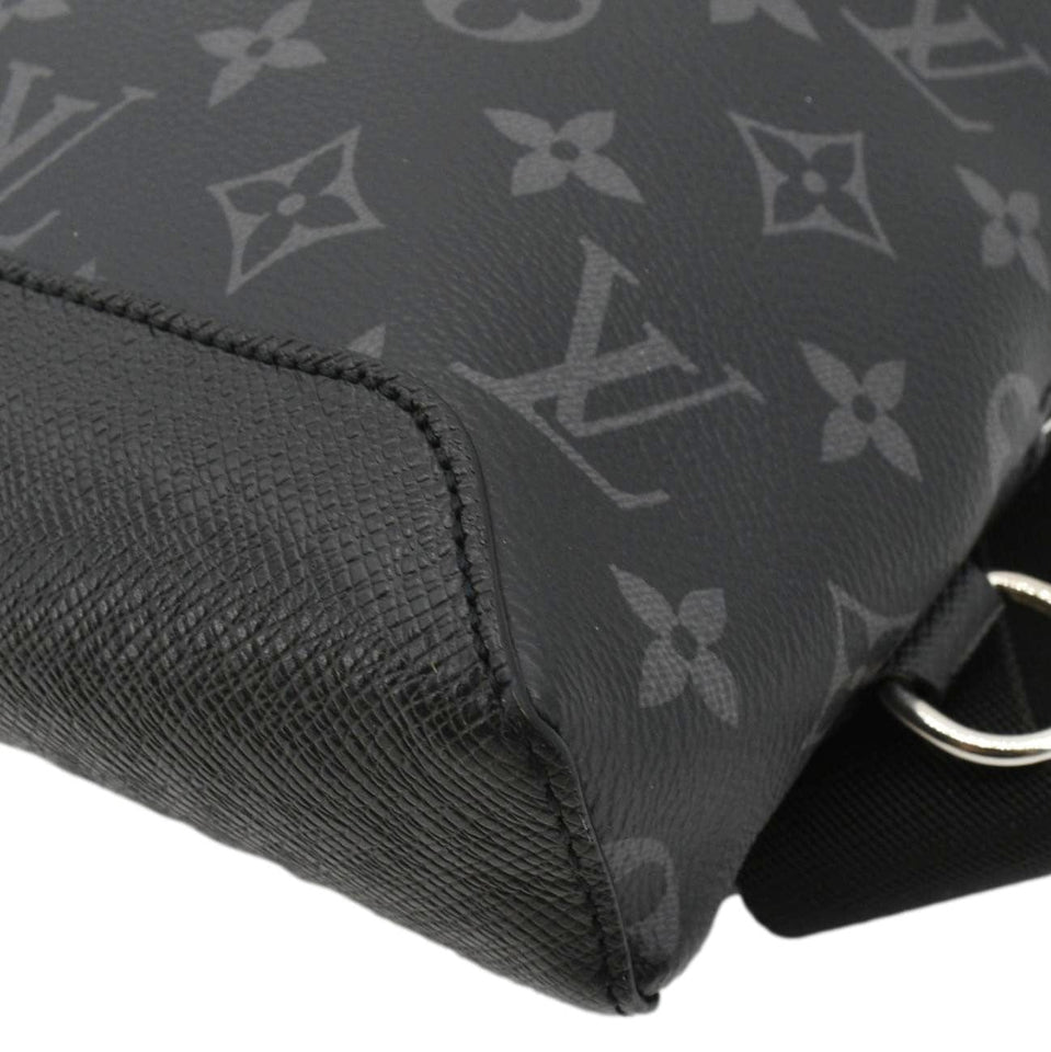 Louis Vuitton Duo Sling Taigarama Backpack Bag Black