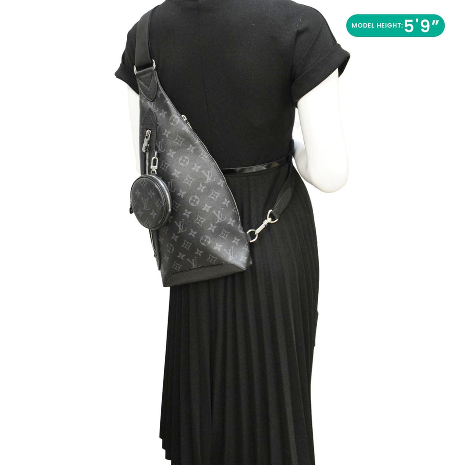Louis Vuitton Duo Sling Taigarama Backpack Bag Black