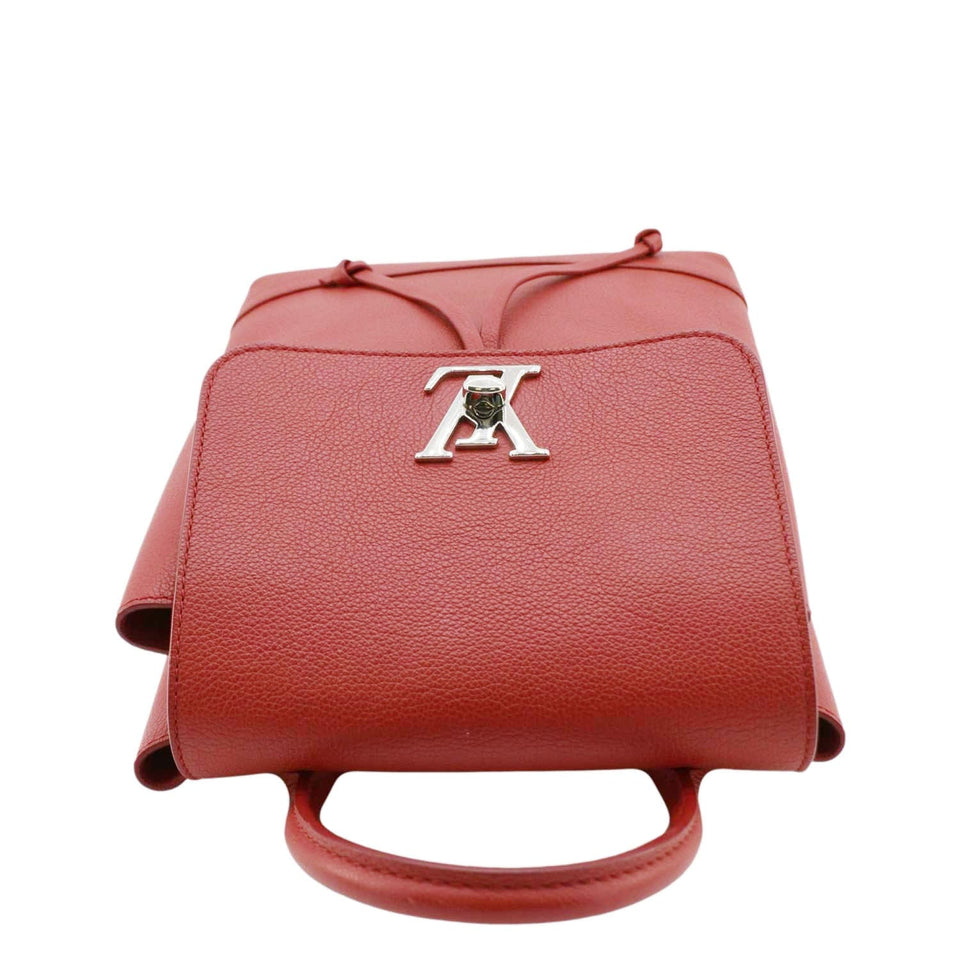 Louis Vuitton Lockme Leather Backpack Bag Poppy