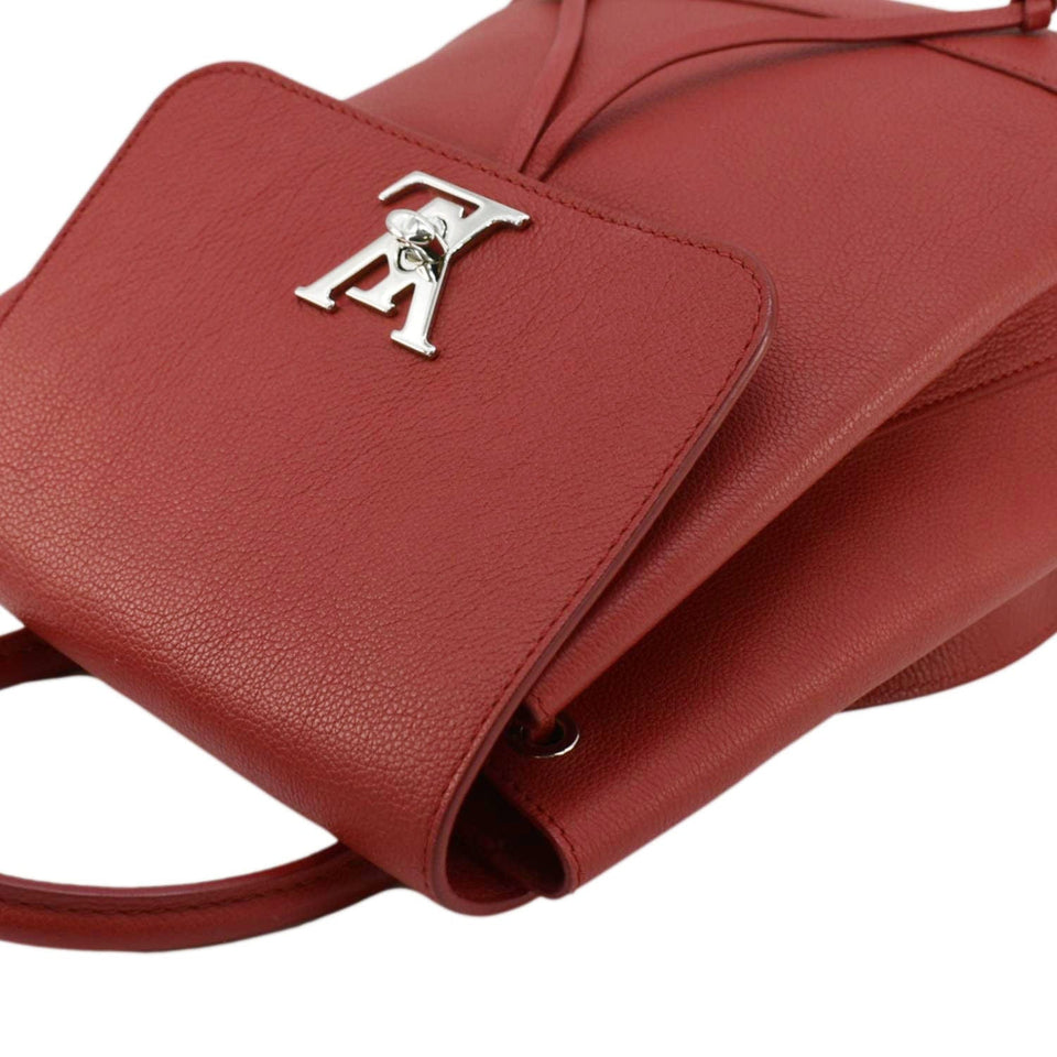 Louis Vuitton Lockme Leather Backpack Bag Poppy