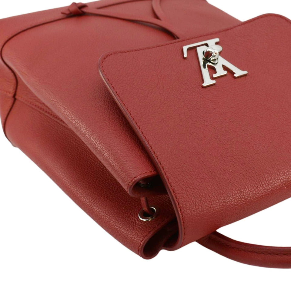 Louis Vuitton Lockme Leather Backpack Bag Poppy