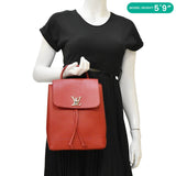 Louis Vuitton Lockme Leather Backpack Bag Poppy