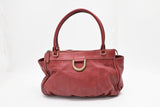 Gucci D-Ring Tote Shoulder Bag in Red Guccissima Leather
