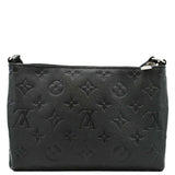 Louis Vuitton Pallas Monogram Empreinte Clutch Crossbody Bag Black
