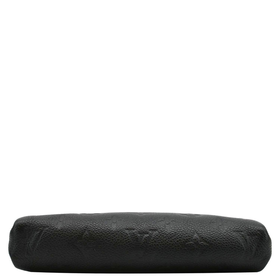 Louis Vuitton Pallas Monogram Empreinte Clutch Crossbody Bag Black