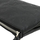 Louis Vuitton Pallas Monogram Empreinte Clutch Crossbody Bag Black