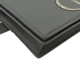 Christian Dior 30 Montaigne 2 in 1 Grained Calfskin Leather Pouch Dark Grey