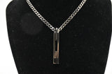 Gucci Cutout G Necklace in Gun Metal Sterling Silver