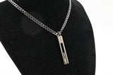 Gucci Cutout G Necklace in Gun Metal Sterling Silver