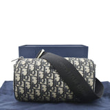 Christian Dior Roller Oblique Canvas Messenger Bag Navy Blue