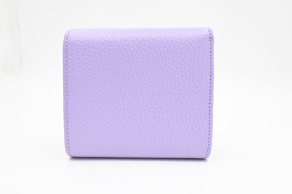 Gucci Double G Medium Wallet in Lilac Leather