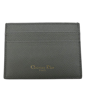Christian Dior 30 Montaigne Grained Calfskin Leather  Holder Dark Grey