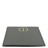 Christian Dior 30 Montaigne Grained Calfskin Leather  Holder Dark Grey