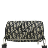 Christian Dior Roller Oblique Canvas Messenger Bag Navy Blue