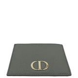 Christian Dior 30 Montaigne Grained Calfskin Leather  Holder Dark Grey