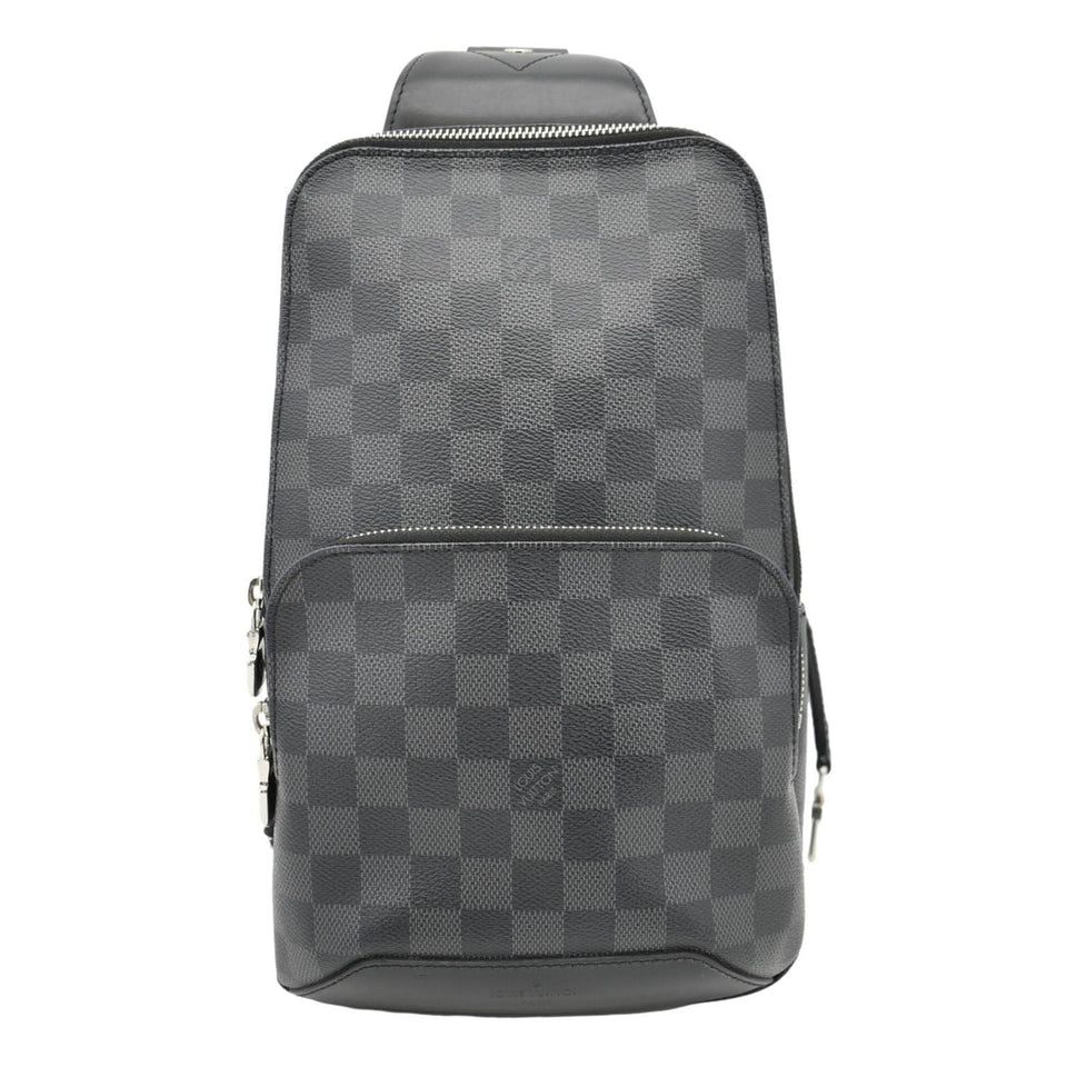 Louis Vuitton Avenue Sling Damier Graphite Backpack Bag Black