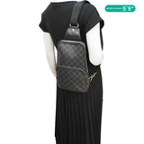 Louis Vuitton Avenue Sling Damier Graphite Backpack Bag Black
